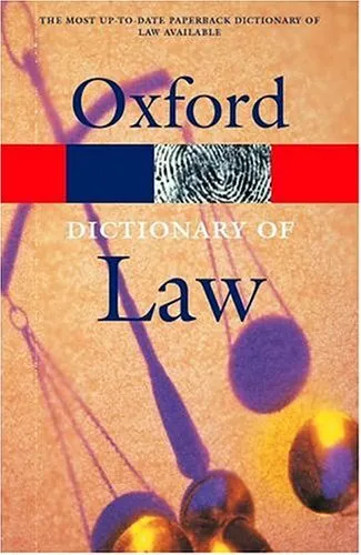 A Dictionary of Law (Oxford Paperback Reference) Paperback Book The Cheap Fast
