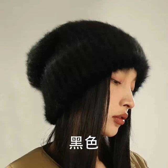 Hot! Women's Borderless Knitted Hat Small Fury Cold Hat Thickened Ear Protector