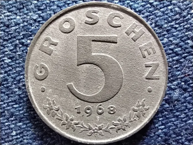 Austria 5 Groschen Coin 1968