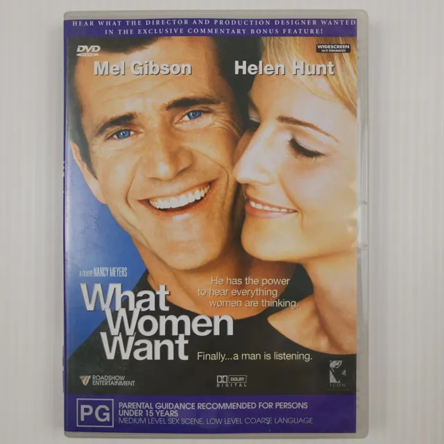 What Women Want DVD - Region 4 PAL - Mel Gibson, Helen Hunt - TRACKED POST