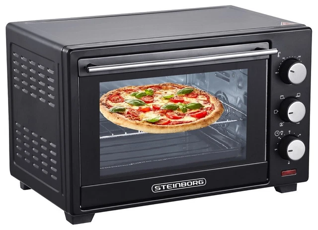 Mini Backofen mit Umluft 25 Liter 3in1 Miniofen Pizza-Ofen Kleiner Backofen