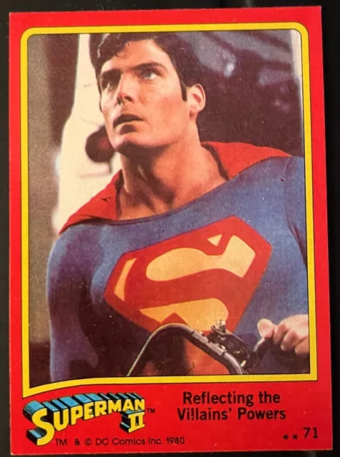 1980 Topps #71 Superman II - Reflecting the Villains' Powers Movie Card