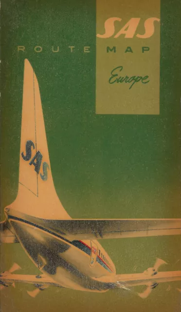 Sas Scandinavian Airlines    ✱ 1958  ✱ Europe Route Maps