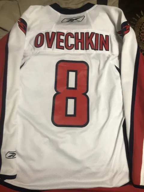 XL mens Alexander Ovechkin Washington Capitals Jersey black ice Reebok