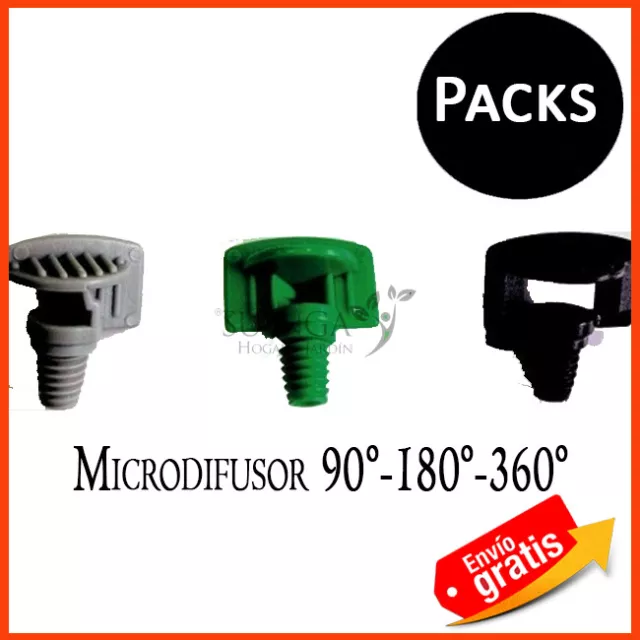 Microaspersor Riego 90º 180º 360º A Elegir 100 O 500 Ud. Micro Difusor Aspersor