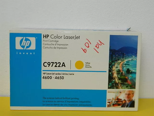 New Hp C9722A 641A Yellow Toner Cartridge Genuine Sealed Oem