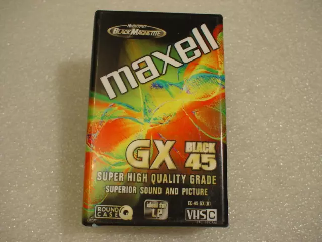 MAXELL GX BLACK 45 - VHSC - Kassette - made in Japan ( NEU)