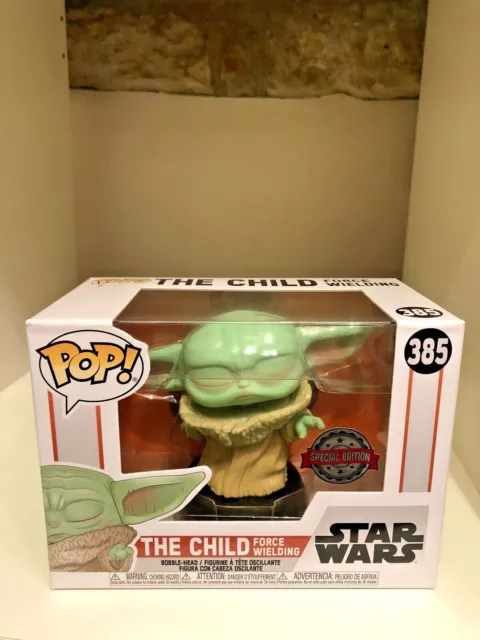 The Child Force Wielding Exklusiv Funko Pop Star Wars Mandalorian Grogu #385