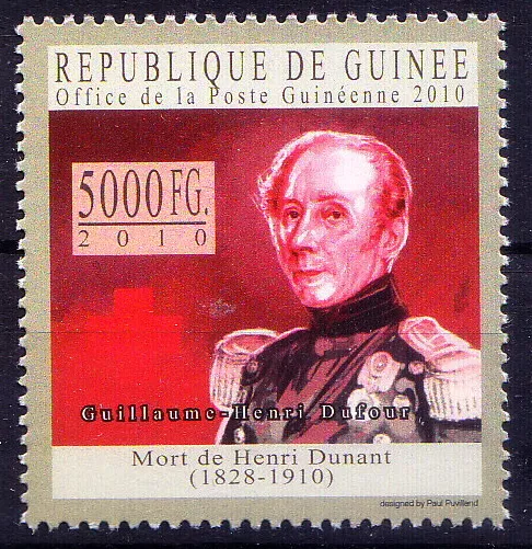 Guinea 2010 MNH, Henri Dufour, Swiss army officer, Bridge Engineer
