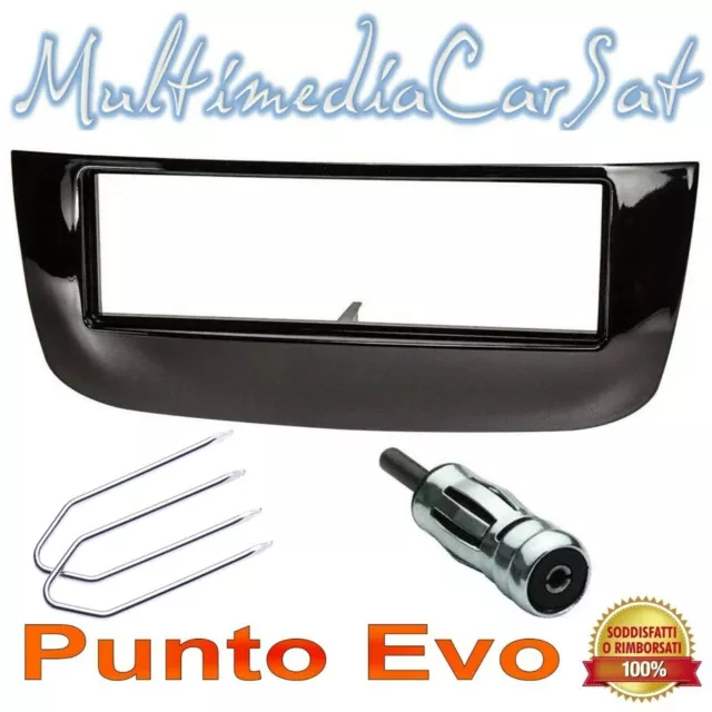 Mascherina Cambio Autoradio Fiat Grande Punto Evo 1 Din Nera Lucida 3452K