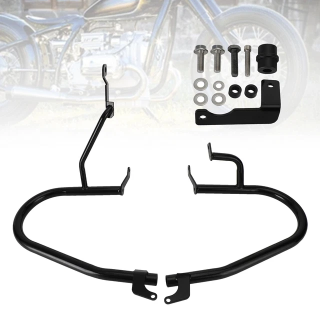 Engine Guard Crash Bar Frame Protector Bumper Steel Black For Bmw R18 20-22 F1