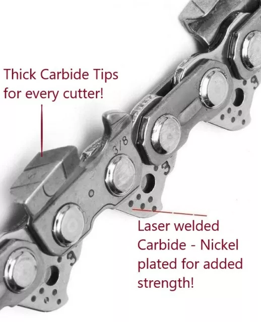 Tungsten Carbide Chain .325 058 76DL for Baumr-Ag SX52 SX62 SX66 52 62 66cc Saw Tungsten Carbide Chain .325 058 76DL for Baumr-Ag SX52 SX62 SX66 52 62 66cc Saw