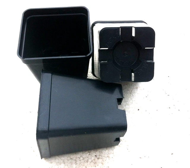 Vasi Quadrati In Plastica BAMAPLAST 7x7x18 Cm – Made In Italy, Antispiralizzanti (lotto Da 10 Pezzi) - Foto 3