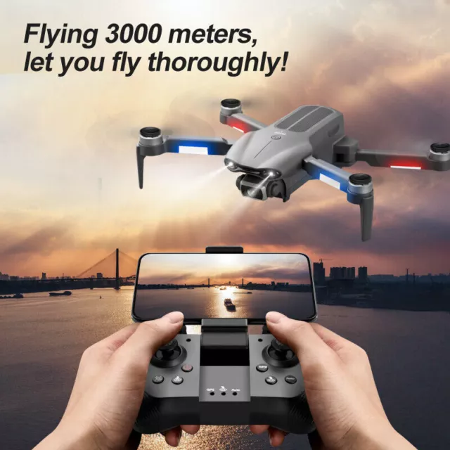 4DRC F9 GPS 5G WIFI FPV Drone 6K HD Dual Camera Foldable Quadcopter 4 Batteries 3