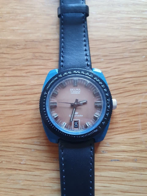 RARE DELMA COLORADO Swiss Manual Wind 17 Jewel Dive Watch Vintage Incabloc 22.00 PicClick UK