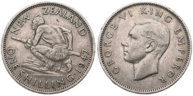 Neuseeland - New Zealand 1 One Shilling 1947-1965 - verschiedene Jahrgänge