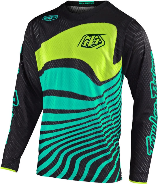 Troy Lee Designs GP Air Drift Motocross Jersey (Black/Green,S)