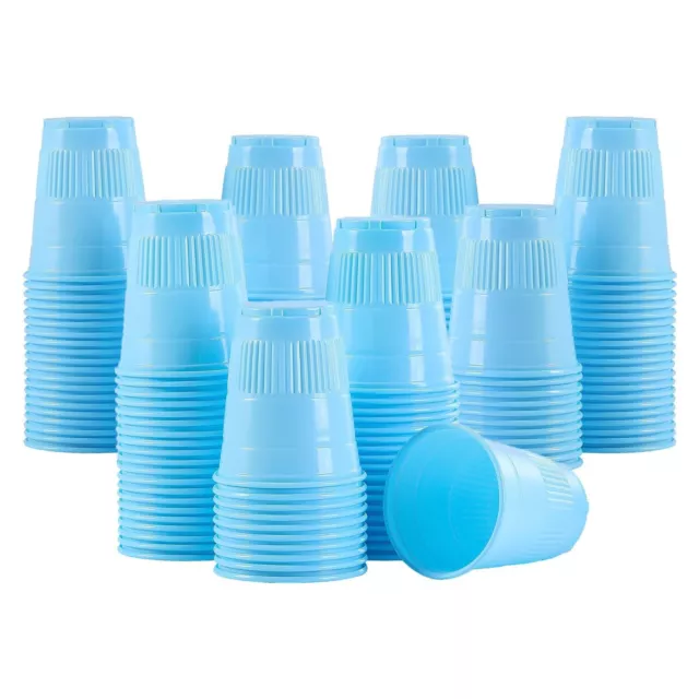 1000Pcs JMU Disposable Plastic Drinking Cups Dental Rinse Cups 5OZ Blue