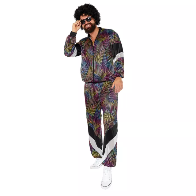 Amscan 1980s 80's Cool Retro Shell Suit Adults Mens Fancy Dress Costume 3