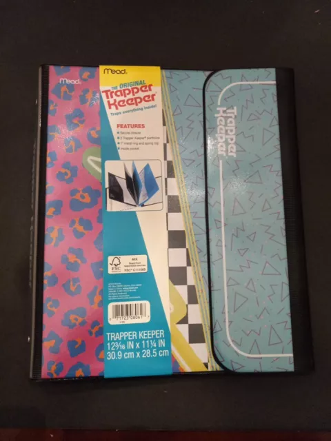 ⭐ NEW Trapper Keeper Binder Retro Color Portfolio Folder Mead 12 3/16" x 11 1/4"