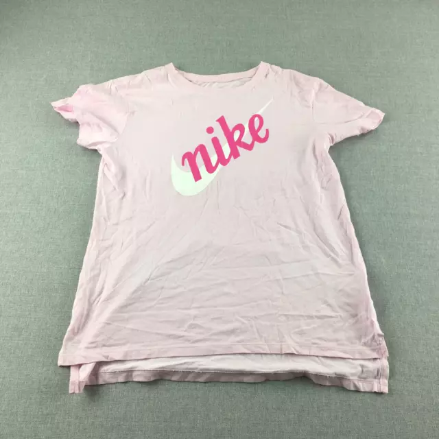 Nike Kids Girls T-Shirt Youth Size XL (14 Years) Pink Logo Top