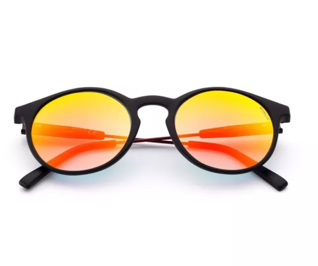 SARAGHINA GILDA IRON occhiali da sole rotondi nero lenti flash unisex sunglasses