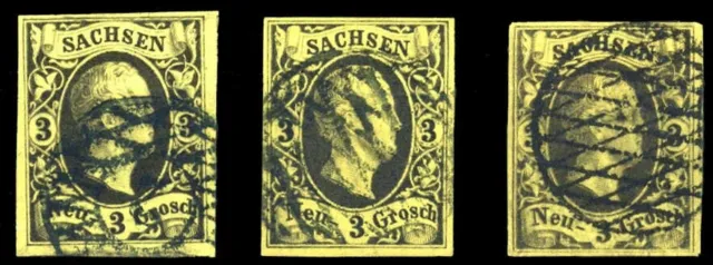 1851, Altdeutschland Sachsen, 6 (3), gest. - 1764526