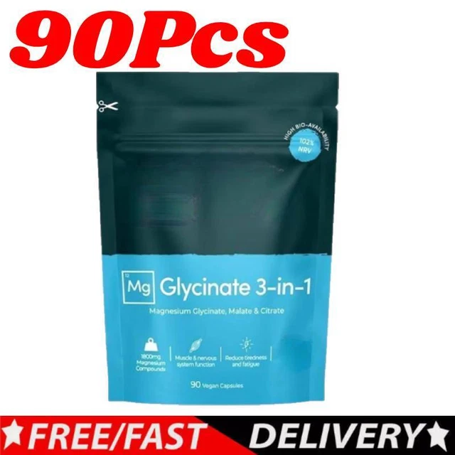 NUTRITION GEEKS MAGNESIUM Glycinate 3 In 1 Complex 1800mg Supplements - Foto 10