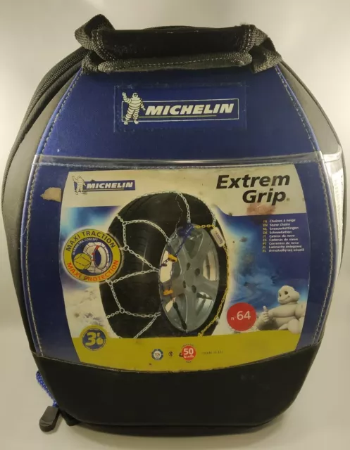 PAIRE DE CHAÎNES à Neige Michelin M1 64 Extrem Grip Jantes 13 14 15 et 16  Pouces EUR 45,00 - PicClick FR