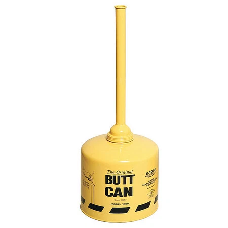 Eagle 1200Yellow Cigarette Receptacle,5 Gal.,Yellow