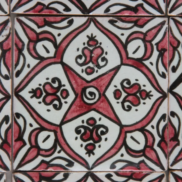 Hand-Painted Tile Meliha 10x10cm Handmade Keramikfliese Morocco