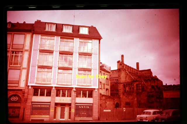 Romer, Frankfurt, Germany, Street Scene in 1957, Ektachrome Slide aa 10-18a
