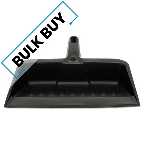 Heavy-Duty Dustpan, 8.25 X 12.25 , Polypropylene, Char | Bulk order of 5 Each