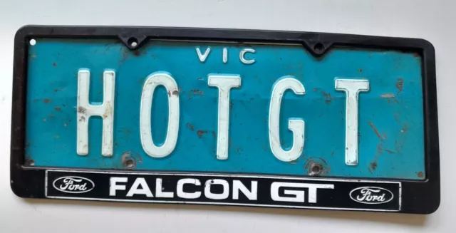 Vic Custom number plate HOTGT with Falcon GT frame