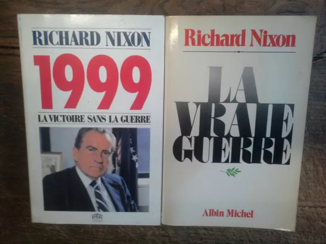 lot de 2 livres de Richard Nixon 1999 la victoire sans guerre + la vraie guerre