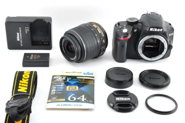 Nikon D3200 + 18-55mm VR Zoom Lens Kit [Top-MINT 1,278 Shots] 24.2MP DSLR Camera