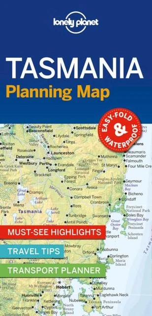 Lonely Planet ~ Lonely Planet Tasmania Planning Map 9781788686105