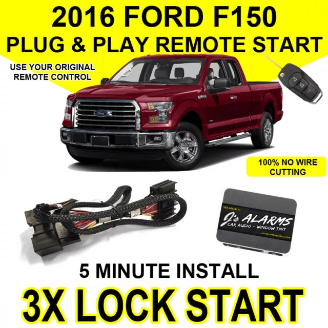 Js Alarms Remote Start Plug and Play Truck For 2016 Ford F-150 F150 3X Lock FO2
