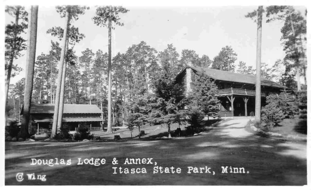Douglas Lodge & Annex Itasca State Park Minnesota Real Photo postcard