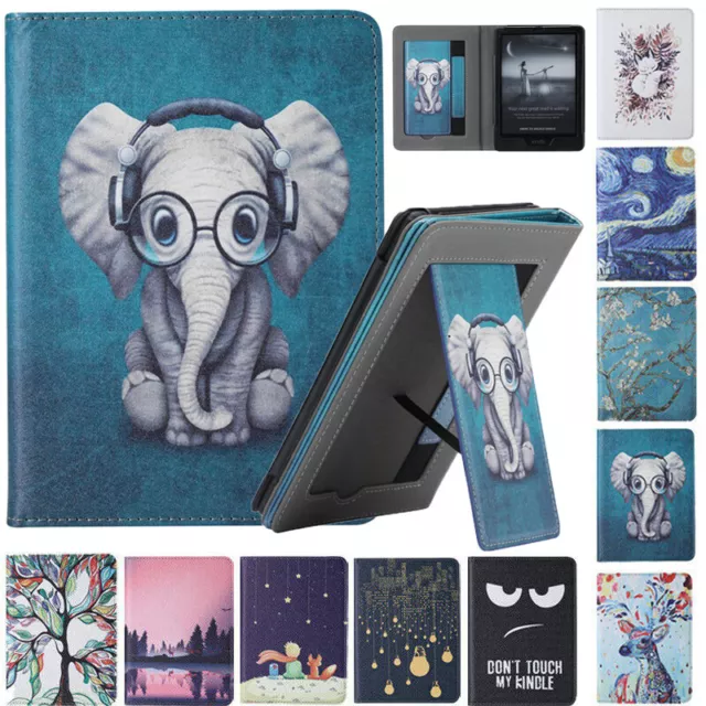 For Kindle Paperwhite 1 2 3 4 5/6/7/10/11th Gen Smart Patterns Case Stand  Cover