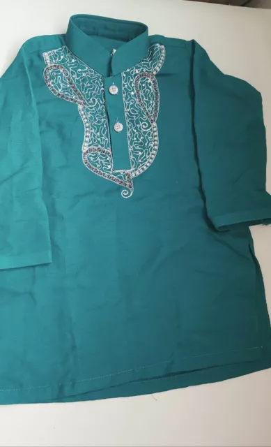 Ragazzi indiani bambini sherwani Kurta per tema Bollywood ricamato kurta taglia 16