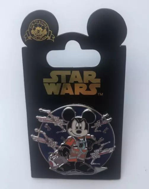 Disney Star Wars Mickey Mouse As X-Wing Fighter Pilot Pin New