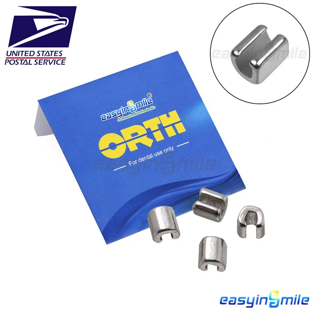 Dental Orthodontic Stop Braces Archwire Crimpable Hook Stop Stainless Steel 10Pc