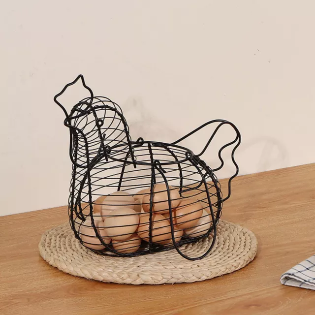 Art Eggs Storage Basket Chicken Egg Holder Fruit Basket Innovative Hen Shape Kit 3