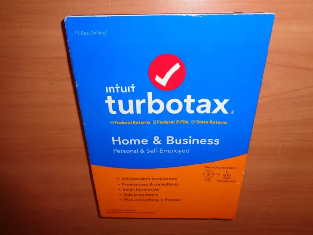 LOOK *✅New Sealed* ✅Genuine 2019 TURBOTAX HOME & BUSINESS CD TURBO TAX