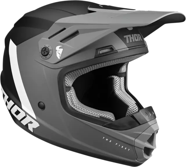 Thor 22 Youth Sector Chev Helmet Medium Gray/Black 0111-1482