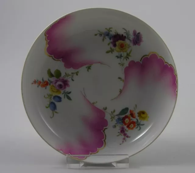 Meissen Schälchen Blumen purpur um 1765 Punktzeit 1. Wahl