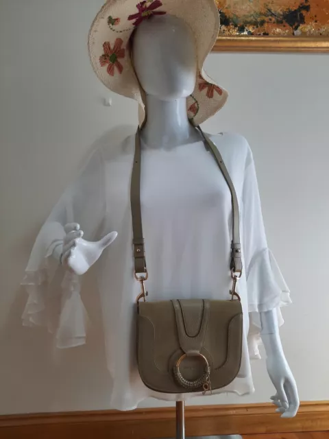 See By Chloe Leather Hana Grey Colour Small Crossbody Shoulder Handbag .