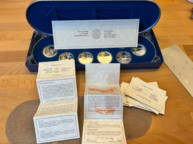 Powered Flight Canada - Beyond World War II - Münzsammlung, Coin Set