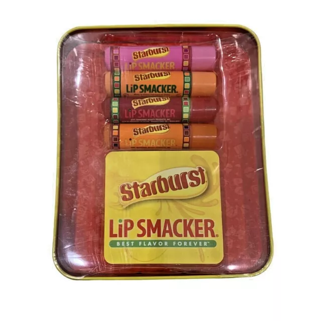 Pack Of 4 Lip Smacker Starburst Lip Balm Lip Collection Gift Tin